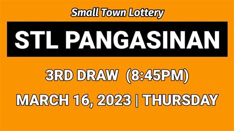 stl pangasinan result today 3rd draw|STL Pangasinan results, en tips .